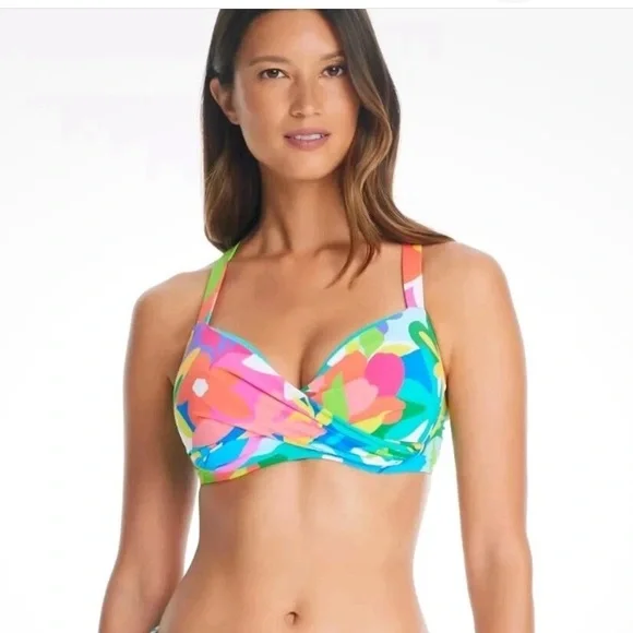 Bleu Rod Beattie 3 piece Colorful Floral Bikini - Picture 1 of 13